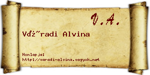 Váradi Alvina névjegykártya